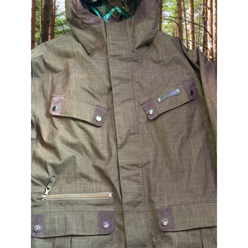 Burton Ronin Outerwear Mens Large Olive DryRide Field Jacket Hooded Utility - Picture 5 of 12